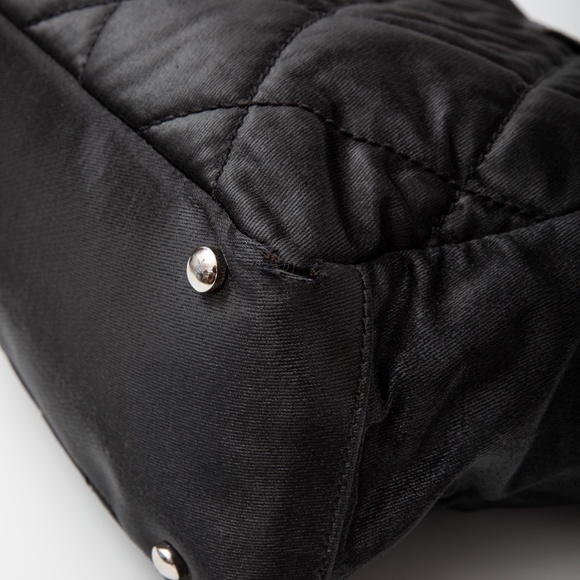 CHANEL PARIS BIARRITZ CLASSIC QUILTED NYLON CANVAS TOTE (2007) - Picture 10 of 13